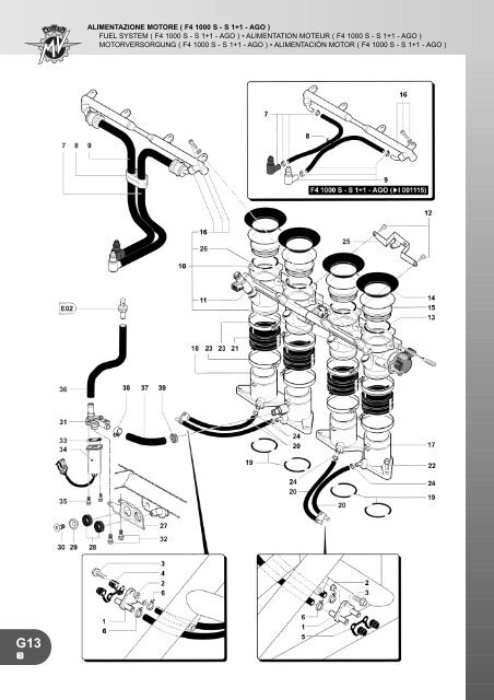 CATALOGO PIEZAS REPUESTO F4 1000 S - MV Agusta