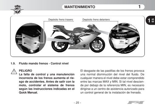 F4 1000 R (2010) Manual mantenimiento (multilenguaje). - MV Agusta