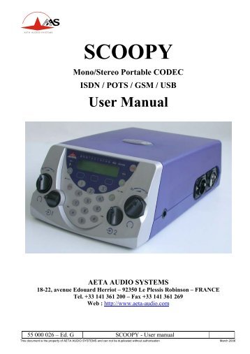 + Product Manual - AETA Audio Systems