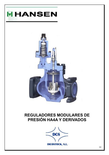 reguladores modulares de presiÃ³n ha4a y derivados - Dicostock Sl