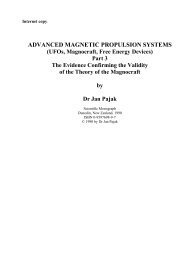 ADVANCED MAGNETIC PROPULSION SYSTEMS (UFOs ...