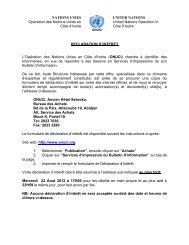 declaration d'interet - Onuci