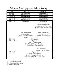 Zeitplan Ganztagsgrundschule Montag - Grundschule Osteel