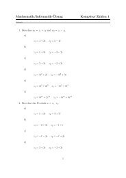 Mathematik/Informatik-Â¨Ubung Komplexe Zahlen 1