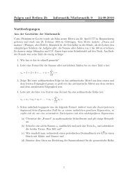 Summenformeln bei arithmetischen und geometrischen Folgen