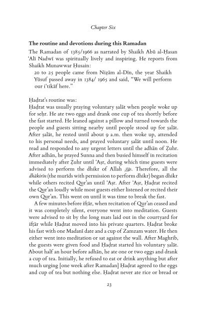 TheRamadan of Shaykh Al-Hadith Ml ZakariyyaKandelwi by Dr Muhammad Ismail Memon Madani