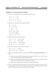 Aufgaben zu geometrischen Folgen