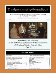 Basharaat Vol. 8 No. 1 - The Lahore Ahmadiyya Movement in Islam