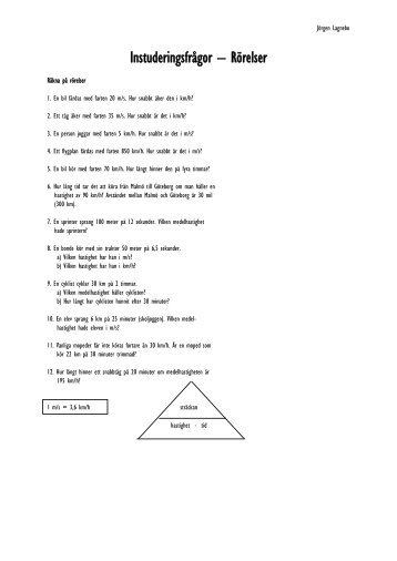 Instuderingsfrågor – Rörelser - lagnebo.se