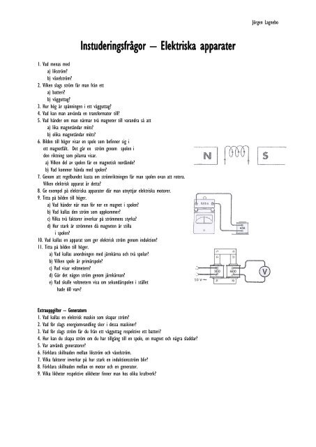 Instuderingsfrågor – Elektriska apparater - lagnebo.se