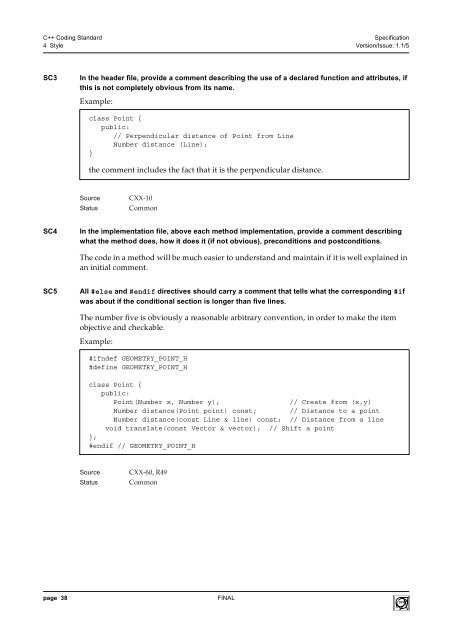 C++ Coding Standard Specification - CERN