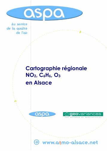 Cartographie régionale NO2, C6H6, O3 en Alsace - Aspa