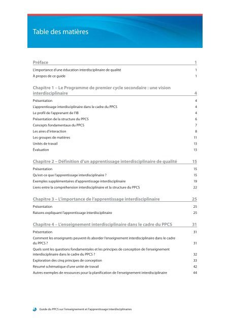 Guide du PPCS sur l'enseignement et l'apprentissage ...