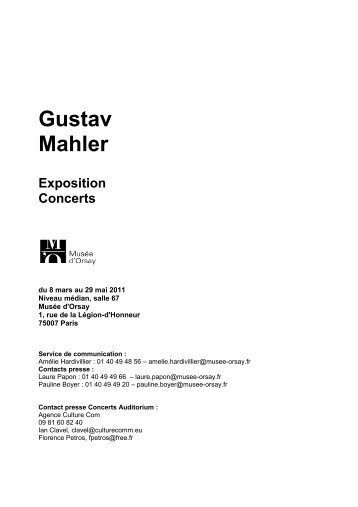 Gustav Mahler - Musée d'Orsay