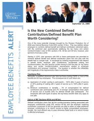 Is the New Combined Defined Contribution/Defined ... - Plante Moran