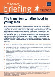The transition to fatherhood in young men - ESRC