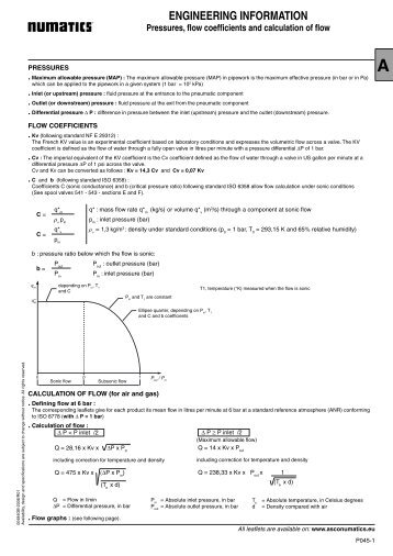 ENGINEERING INFORMATION - ASCO Numatics