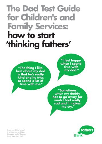 The Dad Test Guide for Children's and Family Services: how to start ...