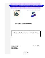 Document PrÃ©liminaire Pays Etude de la Concurrence ... - cuts ccier