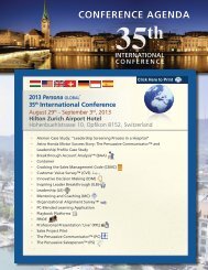 CONFERENCE AGENDA - Persona Global