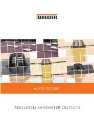 ACCESSORIES INSULATED RAINWATER OUTLETS - Bauder