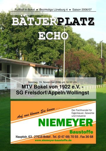 BÃ„TJERPLATZ ECHO - MTV Bokel