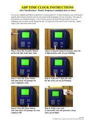 ADP TIME CLOCK INSTRUCTIONS