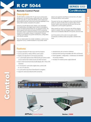 series - LYNX Technik AG