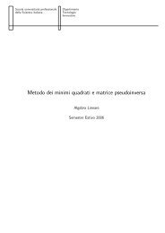 Metodo dei minimi quadrati e matrice pseudoinversa - SUPSI