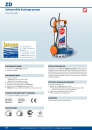 ZD Submersible drainage pumps - Jansen Water en Pompentechniek