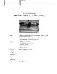 Identification of disks and spring system - SUPSI