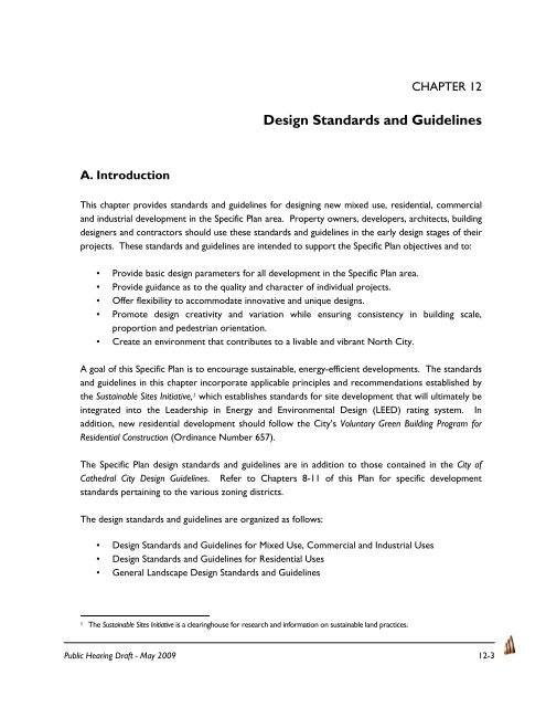 Chapter 12: Design Standards and Guidelines - The Arroyo Group