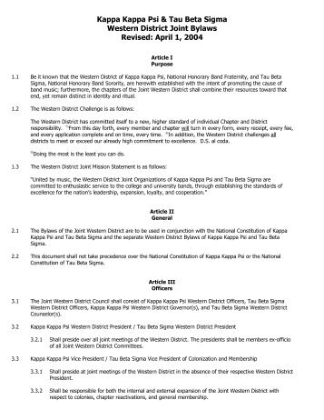 Kappa Kappa Psi & Tau Beta Sigma - The Western District » Kappa ...