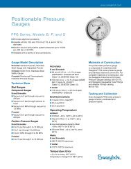 Positionable Pressure Gauges, PPG Series, Models B, P, and S ...