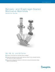 Bellows- and Diaphragm-Sealed Multivalve Manifolds