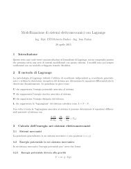 Modellizzazione e formalismo Lagrangiano - SUPSI