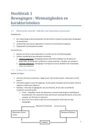 Hoofdstuk 1 Bewegingen : Wetmatigheden en karakteristieken - Wiki