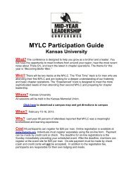 MYLC Participation Guide - Theta Chi Fraternity