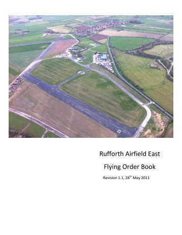 Rufforth Airfield East Flying Order Book - Airsports Training