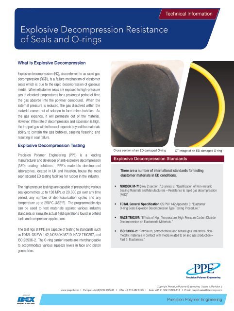 Explosive Decompression Information Sheet (PDF) - Precision ...