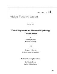 Video Faculty Guide - Worth Publishers