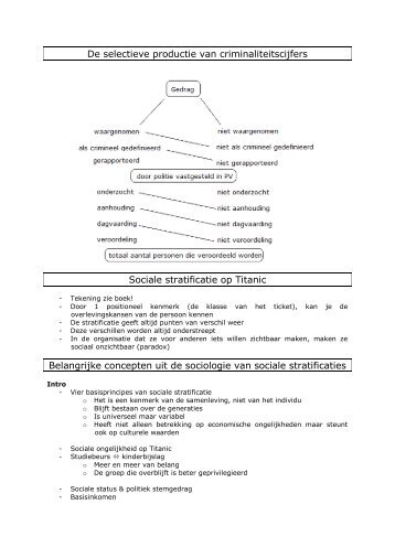 Belangrijke concepten uit de sociologie van sociale stratificaties - Wiki