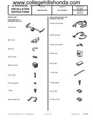 2013 Instructions - College Hills Honda