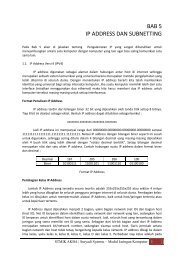 BAB 5 IP ADDRESS DAN SUBNETTING