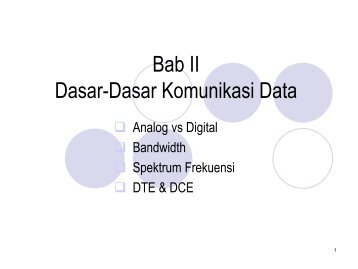 Dasar-dasar Komunikasi Data