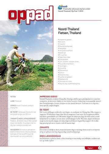 Noord-Thailand Fietsen, Thailand - Op Pad