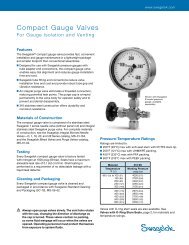 Compact Gauge Valves for Gauge Isolation and Venting, (MS-02 ...