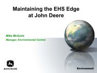 Maintaining the EHS Edge at John Deere - NAEM