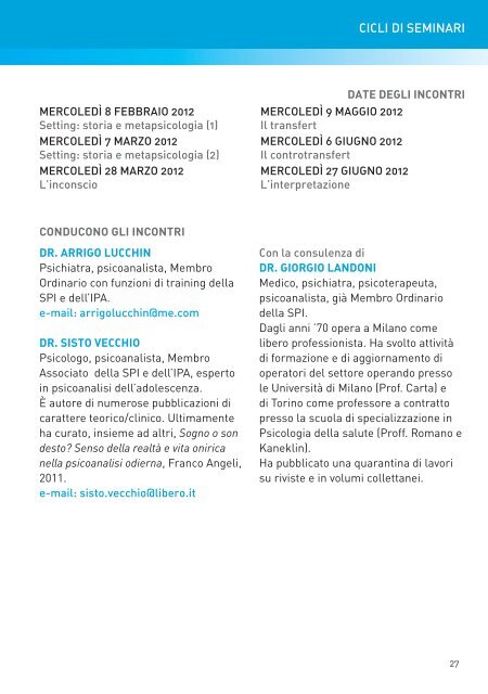 i seminari aperti 2012 - Centro Milanese di Psicoanalisi