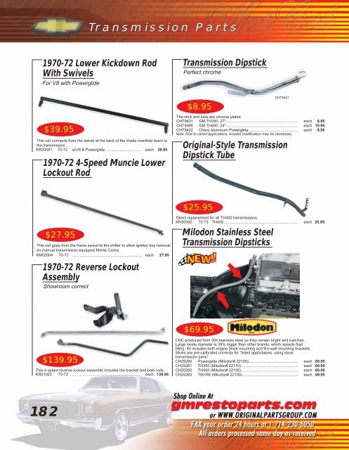 Transmission - Original Parts Group